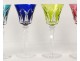 6 verres à pied cristal taillé Saint-Louis couleur Camargue Roemer XXème