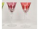 6 verres à pied cristal taillé Saint-Louis couleur Camargue Roemer XXème