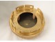Lampe porcelaine chinoise personnages enfants bronze doré soie XIXè siècle