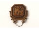 Sceau pliant miniature laiton bronze devise antique french seal XIXè siècle