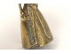 Table bell gilded bronze female french antique medieval bell XIX