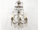 Chandelier 6 lights ormolu chandelier crystal glass garlands twentieth suspension