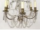 Chandelier 6 lights ormolu chandelier crystal glass garlands twentieth suspension