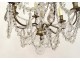 Chandelier 6 lights ormolu chandelier crystal glass garlands twentieth suspension