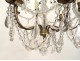 Chandelier 6 lights ormolu chandelier crystal glass garlands twentieth suspension