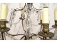 Chandelier 6 lights ormolu chandelier crystal glass garlands twentieth suspension