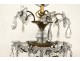 Chandelier 6 lights ormolu chandelier crystal glass garlands twentieth suspension