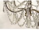 Chandelier 6 lights ormolu chandelier crystal glass garlands twentieth suspension