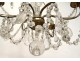 Chandelier 6 lights ormolu chandelier crystal glass garlands twentieth suspension