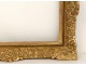 Carved wooden frame stuccoed golden shells french antique frame eighteenth century