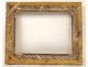 Carved wooden frame stuccoed golden shells french antique frame eighteenth century