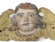Sculpture polychrome carved angel cherub putti head seventeenth century