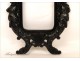 Ebony picture frame decorated with Napoleon III 19th Caryatids