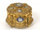 Rare case gilded bronze medallions characters Gothic jewelry biscuit 19th