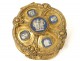 Rare case gilded bronze medallions characters Gothic jewelry biscuit 19th