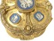 Rare case gilded bronze medallions characters Gothic jewelry biscuit 19th