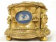 Rare case gilded bronze medallions characters Gothic jewelry biscuit 19th