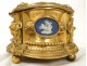 Rare case gilded bronze medallions characters Gothic jewelry biscuit 19th