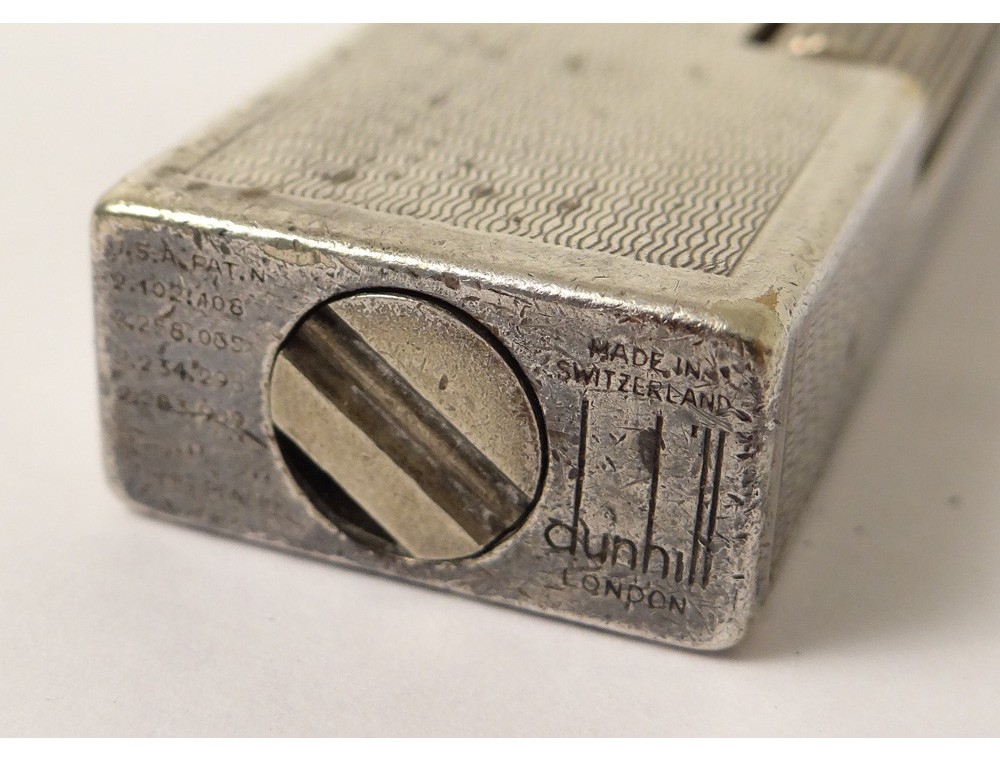 Ballade Parlament sagtmodighed Lighter old silver metal lighter vintage Dunhill London Switzerland  twentieth