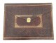 Moroccan leather case with gold-plated iron Susse Paris flowers XIXème
