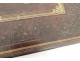Moroccan leather case with gold-plated iron Susse Paris flowers XIXème
