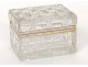 Beautiful crystal box box carved golden brass nineteenth Baccarat France