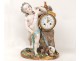 Exceptional porcelain cherub clock cock drum music allegory 19th