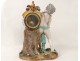 Exceptional porcelain cherub clock cock drum music allegory 19th