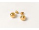 Pair of gold earrings pearl solid 18K gold earrings twentieth century