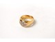 Bague chevalière or massif 18 carats petits diamants gold ring XXème siècle