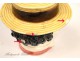 Tobacco jar slip, head man in straw hat, 19th