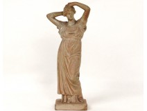 Sculpture statuette grès Beauvaisie jeune femme Charles Gréber XIXè siècle