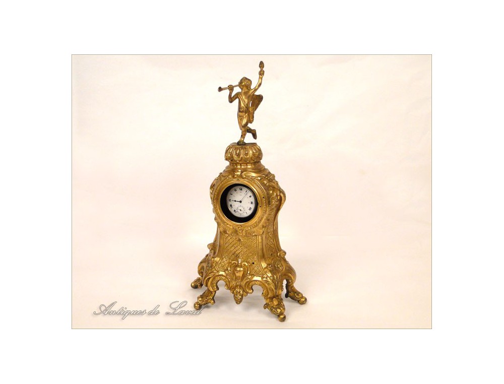 Couronne Remontoir Montre Avec Poussoir Dorée Style Louis XV - Neuve Sans Boîte