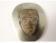 Petite sculpture précolombienne terre cuite visage bijou coll. Van Leyden