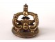 Cachet sceau de châtelaine bronze doré agate coquille french seal XIXème