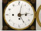 Superbe pendule borne quantième acajou bronze personnage antique clock XIXè