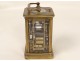 Pendulette d'officier voyage horloger Leroy marine bronze doré clock XIXème