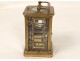 Pendulette d'officier voyage horloger Leroy marine bronze doré clock XIXème