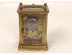 Pendulette d'officier voyage horloger Leroy marine bronze doré clock XIXème