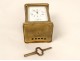 Pendulette d'officier voyage horloger Leroy marine bronze doré clock XIXème