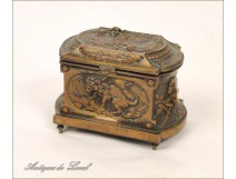 Jewel box gilt brass, Napoleon III, 19th