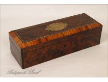 Glove box of Thuya burl and rosewood, 19th