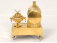 Clock gilded bronze beehive bee Duprey Paris clock Directory eighteenth