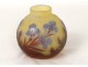 Superb small vase ball glass paste Emile Gallé iris Art Nouveau XIXth