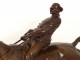 Rare bronze sculpture Santa Coloma Cobesse horse groom Colin Paris XIX