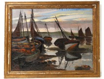 HST table landscape marine fishing boats sailing harbor twentieth century Britain