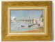 HSP painting J.Ponceau flood quay Malakoff Nantes train bridge 20th century