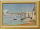 HSP painting J.Ponceau flood quay Malakoff Nantes train bridge 20th century