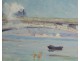 HSP painting J.Ponceau flood quay Malakoff Nantes train bridge 20th century