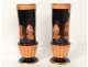 Rare Pair Porcelain Vases Paris Orientalist Characters Nineteenth Horse